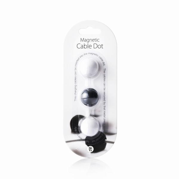 Lead Trend Magnetic Cable Dot ケーブルホルダー(ホワイト/ ブラック) LT47008 返品種別A