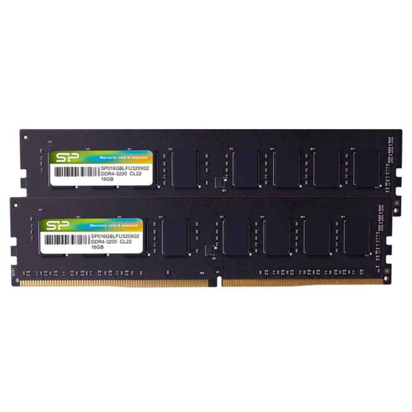 Silicon Power｜シリコンパワー PC4-25600(DDR4-3200) CL22 1.2V Non-ECC Unbuffered 288pin DIMM 16GB×2枚 SP032GBLFU320B22 返品種別B