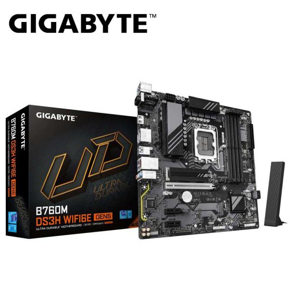 GIGABYTE｜ギガバイト GIGABYTE B760M DS3H WIFI6E GEN5 /  Micro-ATX対応マザーボード(ブラック) B760MDS3HWF6EGEN5 返品種別B