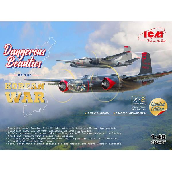 ICM 1/ 48 朝鮮戦争B-26インベーダー2機セット(限定)(48277)プラモデル 返品種別B