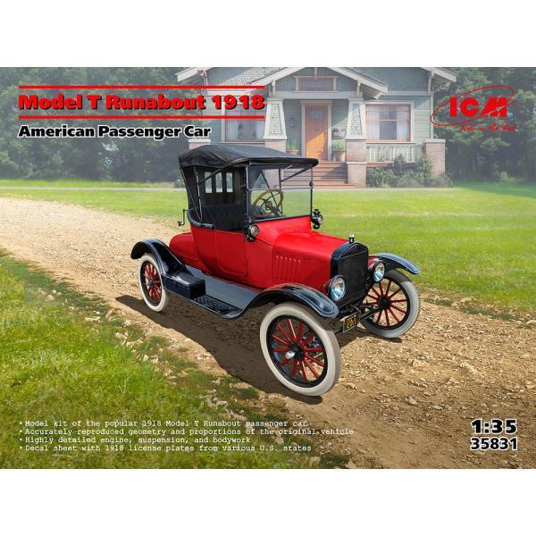 ICM 1/ 35 1918年型 T型フォード・ランナバウト(35831)プラモデル 返品種別B