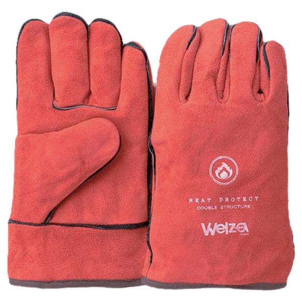 おたふく手袋 ウェルザ一般作業用5本指手袋 フリー (レッド) W-0510R 返品種別A