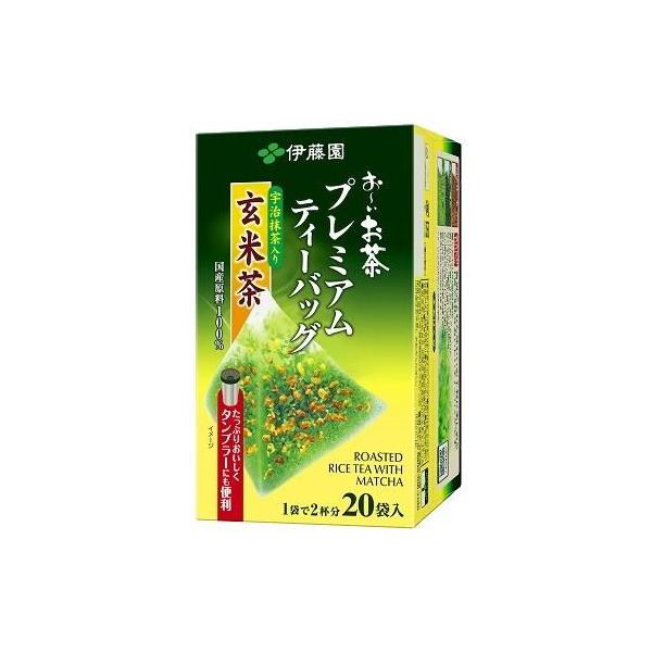他サイト： お〜いお茶 プレミアムティーバッグ 宇治抹茶入り玄米茶 1箱(20袋) 伊藤園 返品種別Bの商品画像