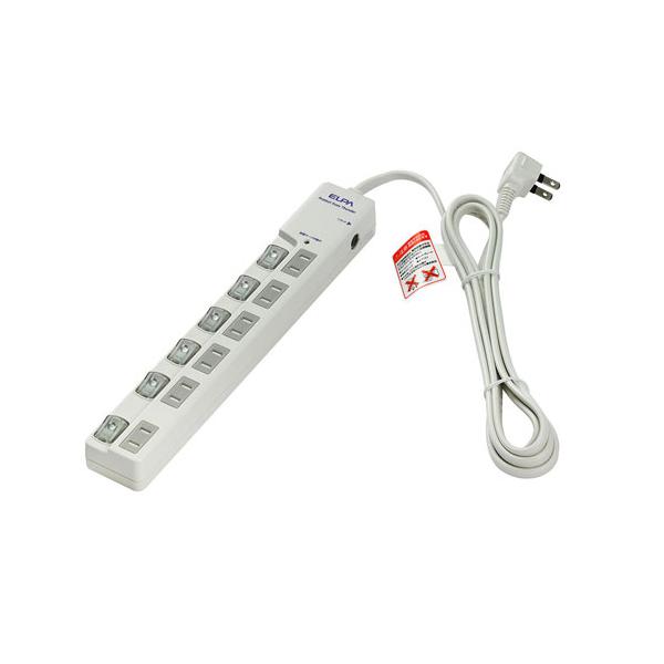 在庫状況：在庫あり/◆LEDランプ仕様　独立スイッチ◆スッキリ配線できるL型プラグ◆本体は衝撃に強い難燃性ABS樹脂採用・口数：6個口・コード長：2m/[WLSLU6200RMB]