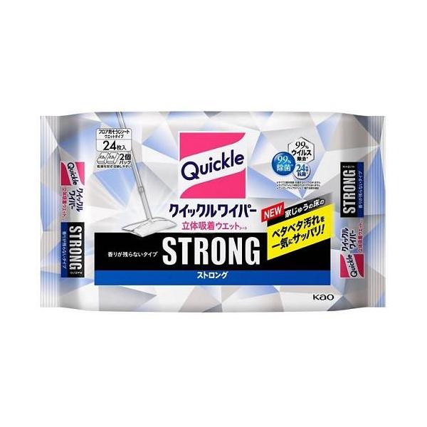 他サイト： クイックル ワイパー 立体吸着ウエットシート ストロング 24枚 花王 返品種別Aの商品画像