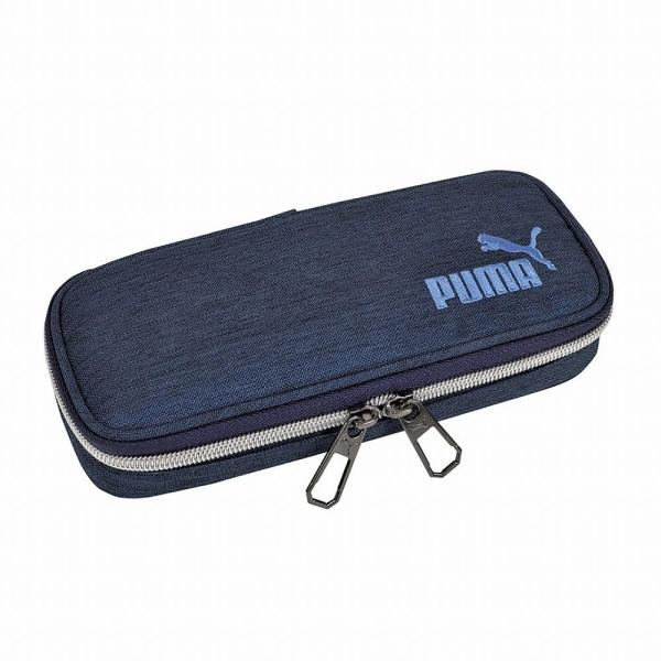 他サイト： クツワ PUMA ヘザーボックスペンケース(ネイビー) kutsuwa PM230NB 返品種別Aの商品画像