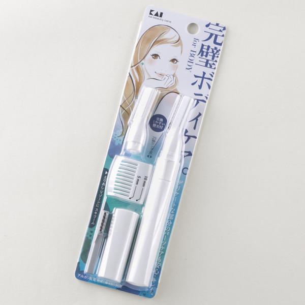 在庫状況：お取り寄せ/3日〜4日で出荷/◆刃の交換が簡単にできる新電動トリマー◆手早くお手入れできる25mm刃を備えた電動フェイスケアツールです。◆えり足・Vゾーンに最適な5mm・10mmカット用のスキコームも付いています。/[KQ1803]