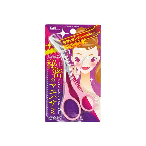 在庫状況：お取り寄せ/お届け：約2週間/◆マユコームとマユハサミが一体◆片手でらくらくにマユ毛カット◆右手用/[KQ3032]