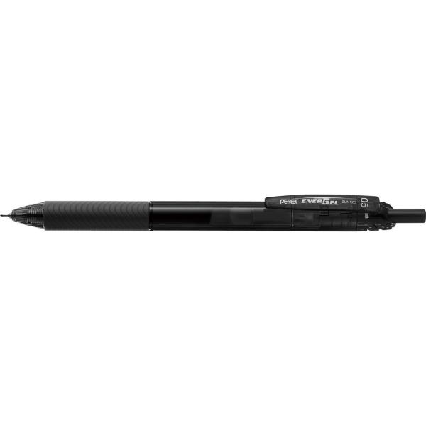 他サイト： ぺんてる ゲルインキボールペン エナージェル エス(0.5mm 黒インキ ブラック軸 5本) XBLN125-A5 返品種別Aの商品画像