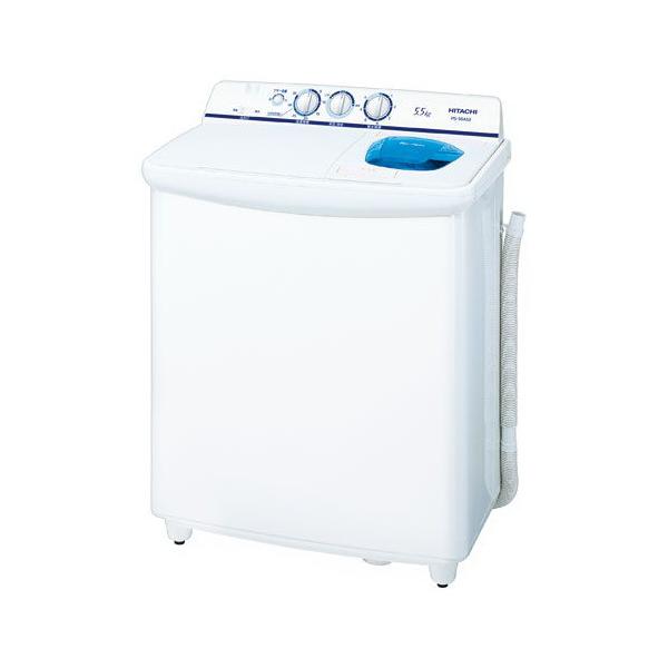 他サイト： (標準設置無料 設置Aエリアのみ) 日立 5.5kg 2槽式洗濯機 ホワイト HITACHI 青空 PS-55AS2-W 返品種別Aの商品画像