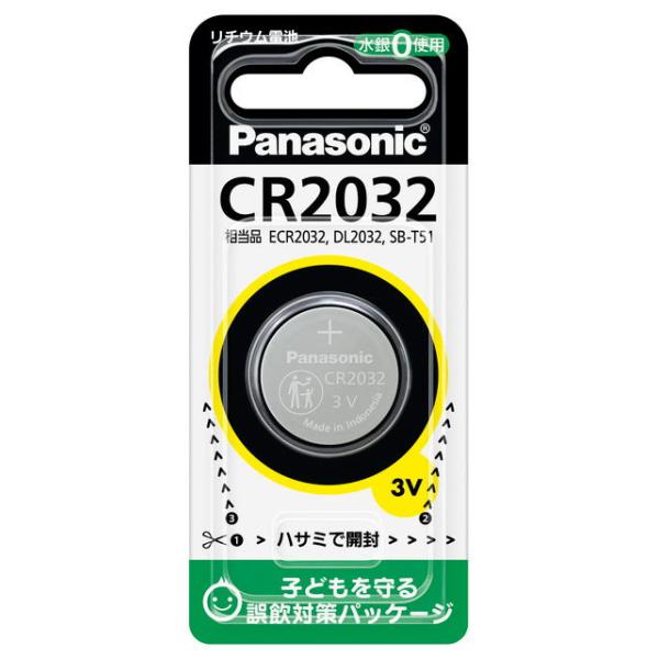 パナソニック リチウムコイン電池×1個 Panasonic CR2032 CR2032P 返品種別A