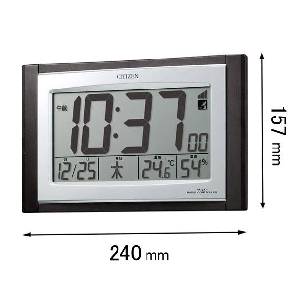 在庫状況：在庫僅少/2009年07月 発売/◆掛置兼用のデジタルタイプ電波時計。フォーマルなデザインはどんな所にもフィット。◆サイズ：157×240×40mm◆電波修正機能　◆置掛兼用