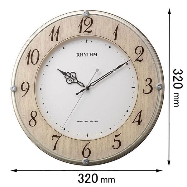 在庫状況：在庫僅少/2016年02月 発売/◆ガラスに木目風印刷を施し、ナチュラルなイメージのカラーリングに仕上げました。◆サイズ：直径320mm◆電波修正機能　◆連続秒針