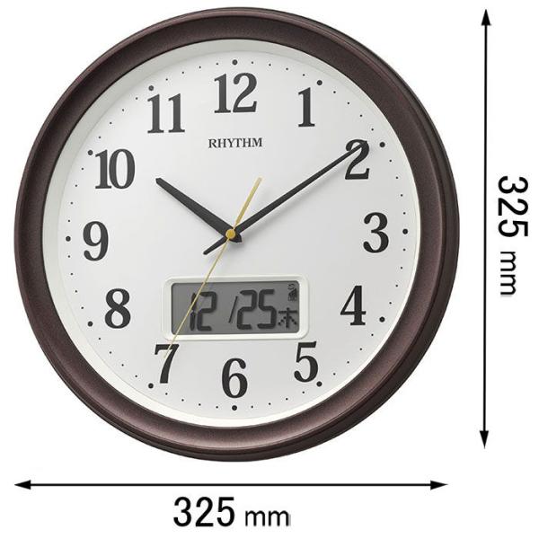 在庫状況：在庫僅少/◆LCD表示は3つのモードから選択できます。◆サイズ：直径325×50　◆カレンダー表示　◆温度・湿度表示