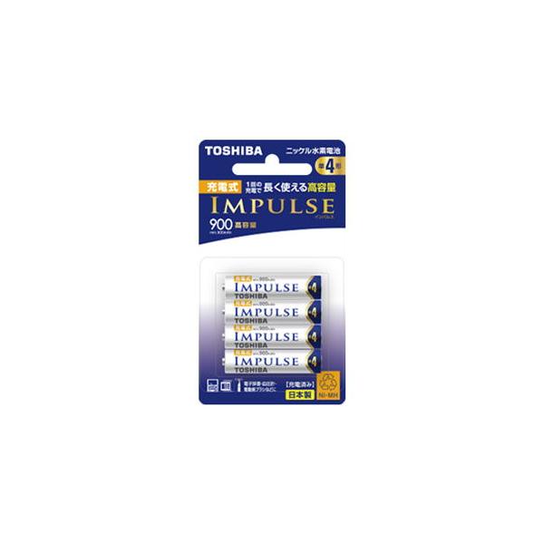 他サイト： 東芝 ニッケル水素電池 単4形(4本入) TOSHIBA IMPULSE 高容量タイプ TNH-4AH-4P 返品種別Aの商品画像