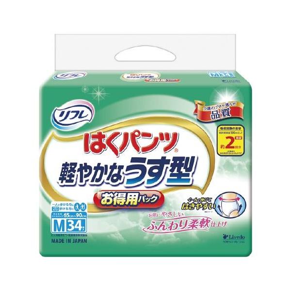 リフレ はくパンツ 軽やかなうす型 M34枚 お得用パック リブドゥ