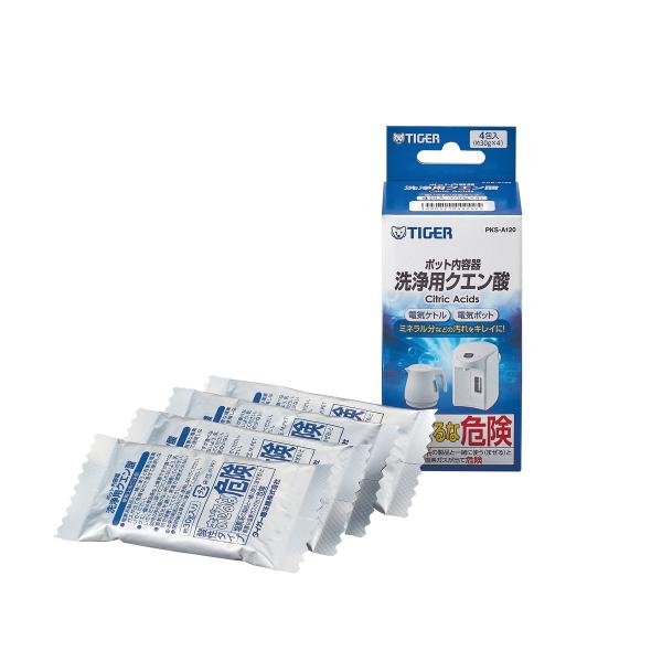 在庫状況：お取り寄せ/お届け：約2週間/※対応機種をよくお確かめの上、ご注文ください。◆お手入れ簡単!電気ケトル、電気ポットの水アカや黒ずみが綺麗に!◆クエン酸を入れて、お湯を沸かして置いておくだけで簡単です。◆30g×4包入りの使いやすい...