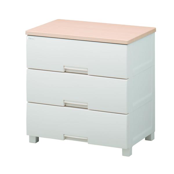 在庫状況：お取り寄せ/◆使いやすさと安心感を追及したチェストです。いいとこプラス、フィッツプラス。◆NATURAL リビングに映えるナチュラルな木製天板。◆別売キャスター対応です。/[F6503FITSプラス]