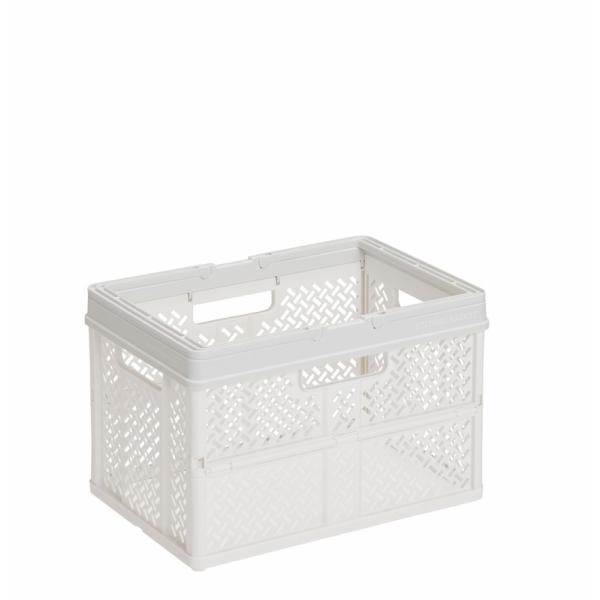 他サイト： 天馬 折りたたみバスケットハンドル付(M/ スモーキーホワイト) オリタタミバスケツトM-SW 返品種別Aの商品画像