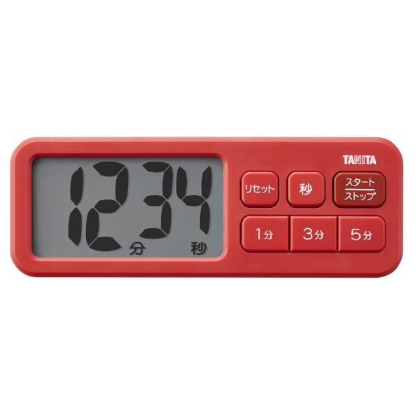 在庫状況：お取り寄せ/◆文字高30mmの大型表示で見やすい(でか見えタイマー)シリーズ ◆ボタンが大きく操作がしやすい◆時間設定ボタン(秒、1分、3分、5分)付きなので設定が簡単/[TD431RD]