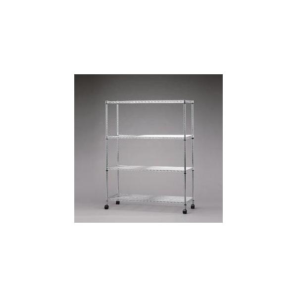 在庫状況：在庫僅少/★組立：お客様組立●クロームメッキ仕上げのラックです。●クギやネジを使わすに簡単に組み立てることができます。●移動に便利なキャスターと、常設用としてアジャスターが付いています。◆サイズ(約)：幅120×奥行46×高さ15...