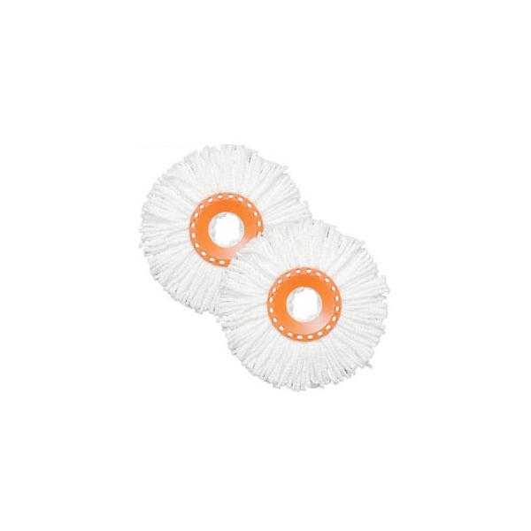 在庫状況：在庫僅少/●回転モップ本体(KMO-450・KMO-490S)専用のスペアヘッド◆数量：2個◆サイズ(約)：幅40×奥行40×高さ3cm◆材質：ポリプロピレン・マイクロファイバー/[KMOK2Pオレンジ]