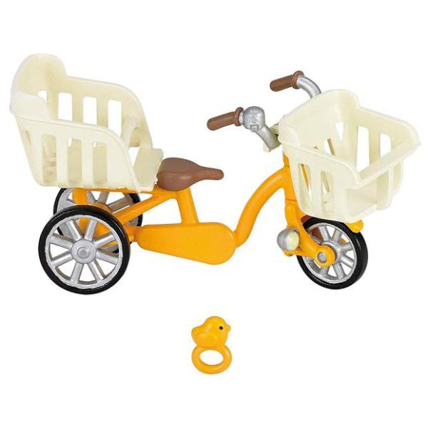 在庫状況：在庫僅少/2015年02月 発売/※画像はイメージです。実際の商品とは異なる場合がございます。※人形はついていません。前後のシートに赤ちゃん人形が乗せられる3人乗りの自転車だよ！