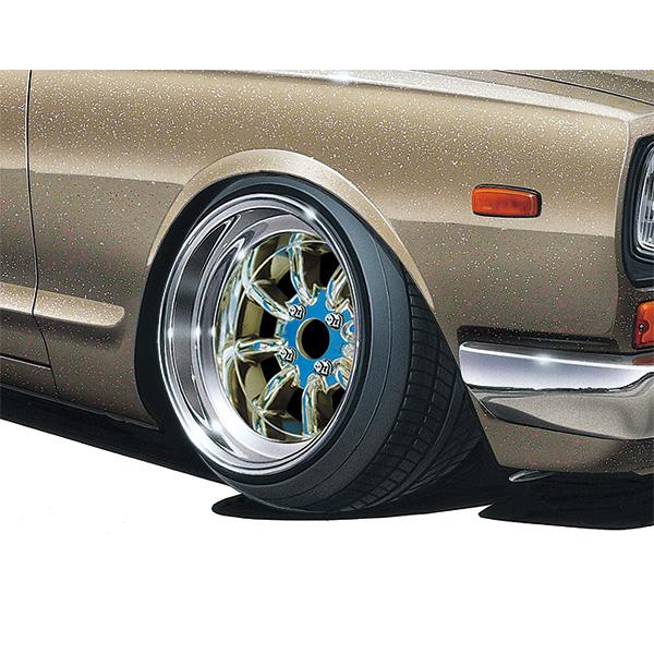 在庫状況：お取り寄せ/2024年10月 発売/※画像はイメージです。実際の商品とは異なる場合がございます。アオシマ 1/24 ザ・チューンドパーツ No.43 8スポーク 14インチ です。