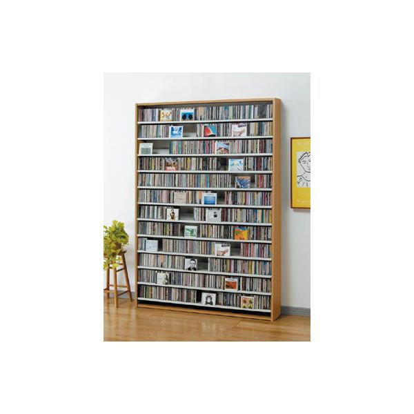 オークス（AUX） CDストッカー(CD約1668枚収納)ナチュラル CS1668-N