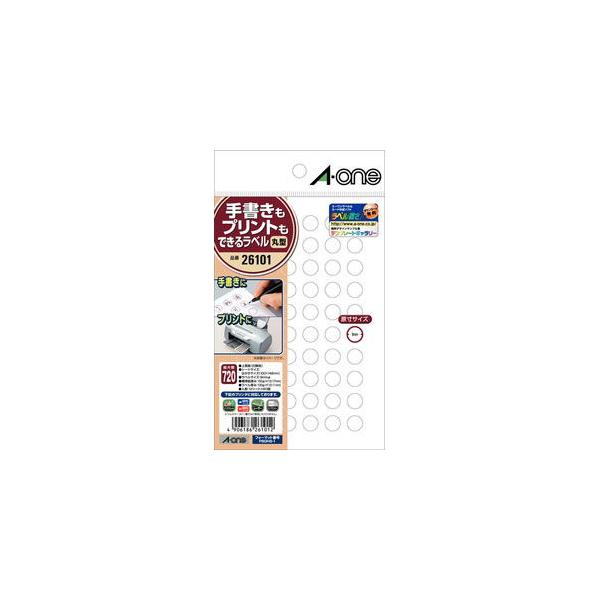 エーワン（A-one） 手書き/ プリンタ兼用ラベルはがきサイズ 丸型60面