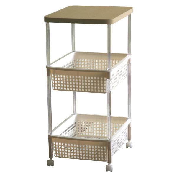 在庫状況：お取り寄せ/7日〜10日で出荷/◆キャスター付きだから移動が楽々◆バスタオル等のサニタリー用品の収納に◆天板付きで小物置きに便利・組立：お客様組立/[HKBWTW3IV]