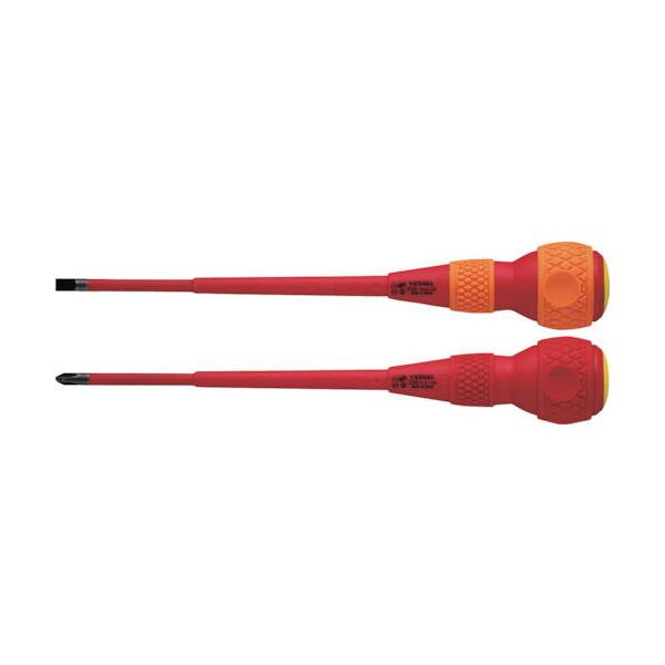 ベッセル ボールグリップ絶縁ドライバー2本組 +2/ -6×150mm 各1本 202PS-2 202PS-2 返品種別B
