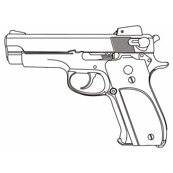 マルシン工業 マルシン M439 シルバーABS 木目調プラグリップ(完成品