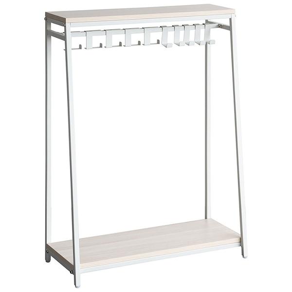 在庫状況：お取り寄せ/お届け：3月上旬以降/◆玄関や廊下の空いたスペースにカバンをまとめて置けるバッグラック『Mersa(メルサ)』。◆カバンのデザインで掛ける向きが選べる2種類のフックが各5本、計10本付属。◆上下にある木製棚に小物も置け...