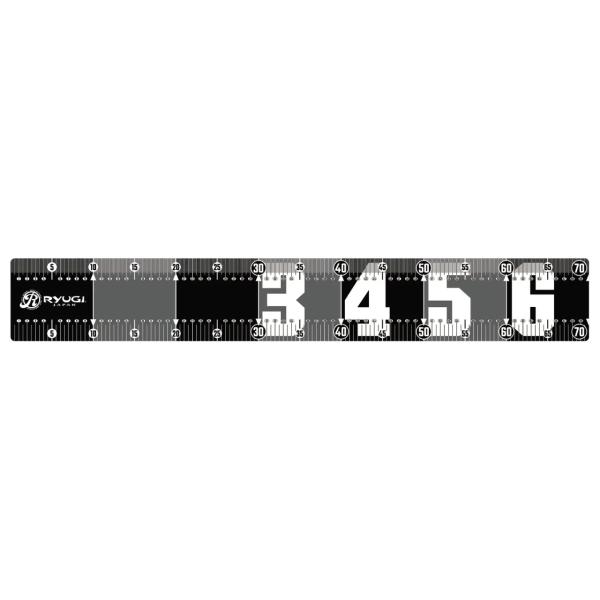 RYUGI デッキメジャーステッカー3 70cm×高さ10cm R8002(ブラック) 返品種別A
