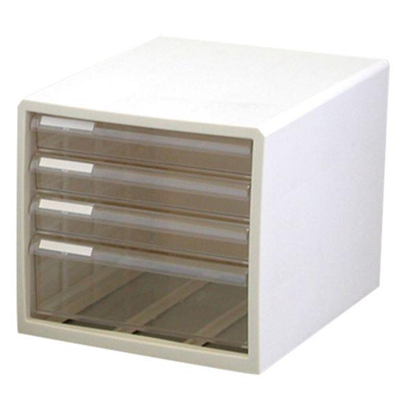 在庫状況：お取り寄せ/お届け：約2週間/◆A4サイズの書類、小物などの整理・保管に便利です。 ◆引出しは書類の整理に便利な浅型3段・深型1段があり、深型タイプはA4用紙も梱包ごと(500枚)収納でき、穴開けパンチや小型セロテープカッターなど...