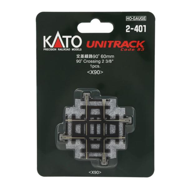 カトー (HO) 2-401 HOユニトラック 交差線路90°(1本入) 返品種別