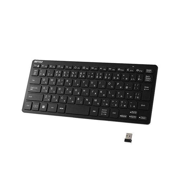 バッファロー 無線 ミニキーボード 日本語配列(ブラック) BUFFALO BSKBW350BK 返品種別A