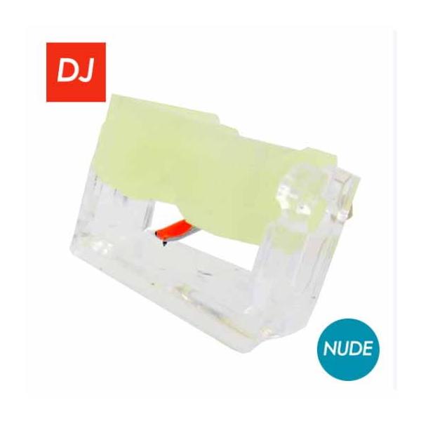 在庫状況：お取り寄せ/お届け：約2週間/◆シュアー(M-44-7)用交換針・NUDE・DJ仕様・蓄光モデル・針カバー付◆ダイヤモンド無垢丸針採用◆対応カートリッジ：M44-7/[NUDESH192447ARRIMP]
