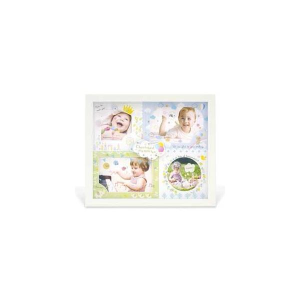 他サイト： キシマ アミカ ベビーフレーム L判×4(ブルー) AMICA BABY FRAME Blue KP-31093 返品種別Aの商品画像