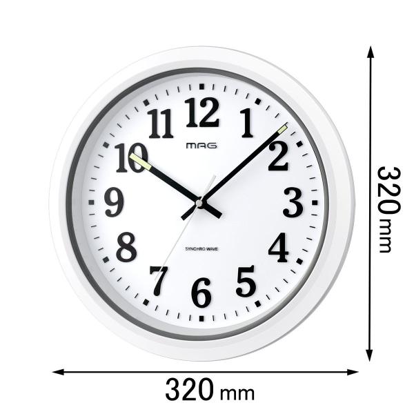 在庫状況：在庫僅少/◆納屋や軒下など直接風雨の当たらない屋外で使える電波時計◆サイズ：320×320×55mm(H×W×D)◆電波受信　◆夜間秒針停止機能　◆IP67 相当(防塵/防水)　◆ステップ秒針