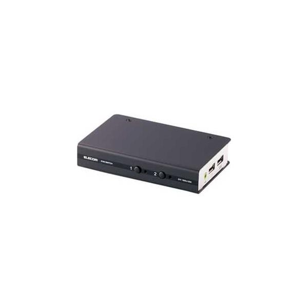 ELECOM エレコム KVMスイッチ PC切替機 USB DVI スピーカー 2台 KVM-DVHDU2(2225441)