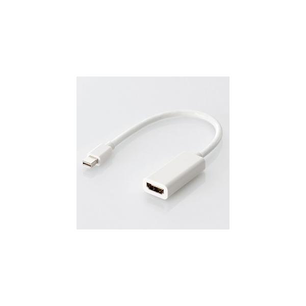 エレコム AD-MDPHDMIWH Mini DisplayPort-HDMI変換アダプタ 0.15m