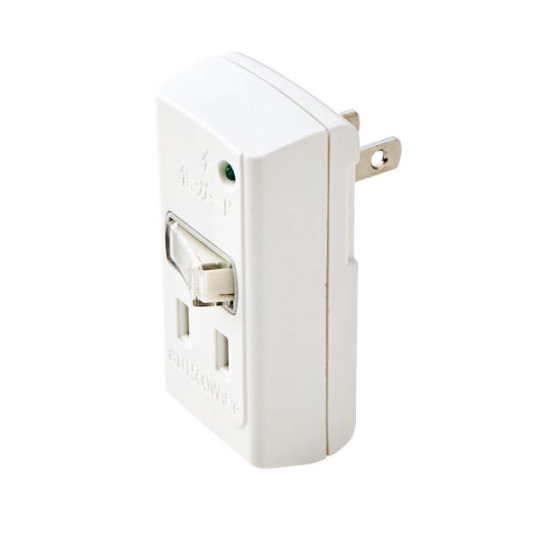 他サイト： エレコム スイッチタップ 2ピン 2個口 雷ガード・一括スイッチ(ホワイト) ELECOM T-KTR03WH 返品種別Aの商品画像