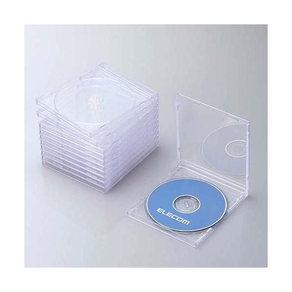 他サイト： エレコム Blu-ray/ DVD/ CDケース 10枚セット(標準/ PS/ 1枚収納・クリア) CCD-JSCN10CR 返品種別Aの商品画像