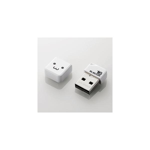 他サイト： エレコム｜ELECOM 小型USB2.0メモリ 16GB(ホワイト) MF-SU2B16GWHF 返品種別Bの商品画像
