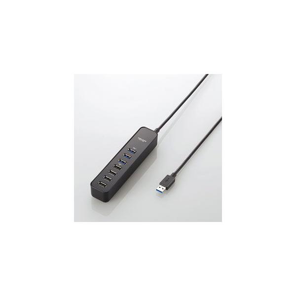 他サイト： エレコム 7ポート USB3.0 /  USB2.0ハブ(ブラック) U3H-T706SBK 返品種別Aの商品画像
