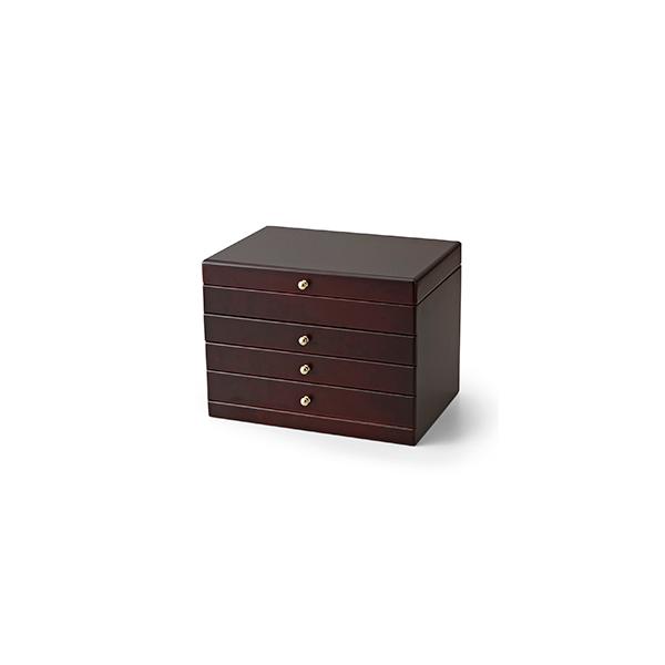 在庫状況：お取り寄せ/お届け：4月上旬以降/◆日本の職人さんがひとつひとつ丁寧に製作した、木製ジュエルケース。◆飽きのこないシンプルさと使い勝手のよさが人気です。◆アクセサリーの付け外しに欠かせない大きなミラーも蓋裏にしっかりついています。...