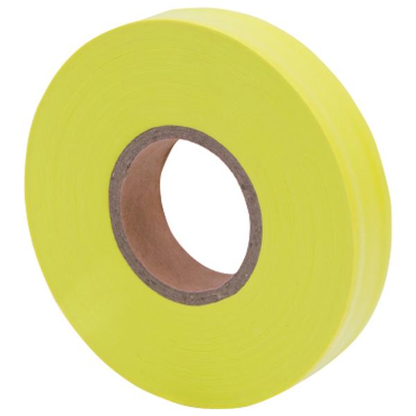 在庫状況：お取り寄せ/お届け：約1週間/※粘着性はありません。◆巾が15mmなので、大量にご使用の際にもかさばりません。◆蛍光色なので現場で目立ちます。/[74162シンワ]