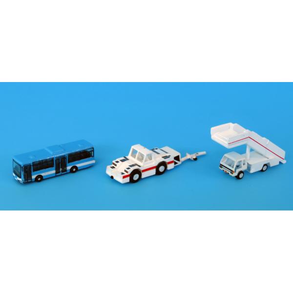 全日空商事 1/ 400 GSE 青バス・ステップカー・トーイングトラクターと